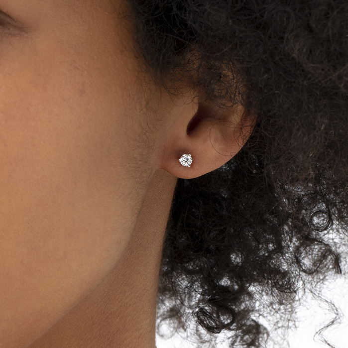 Three-Prong Stud Earrings
