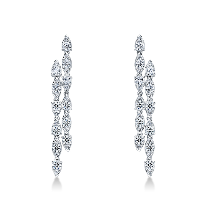 Aerial Double Dewdrop Stiletto Earrings