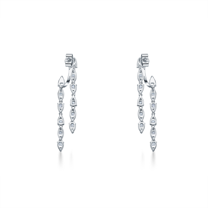 Aerial Double Dewdrop Stiletto Earrings