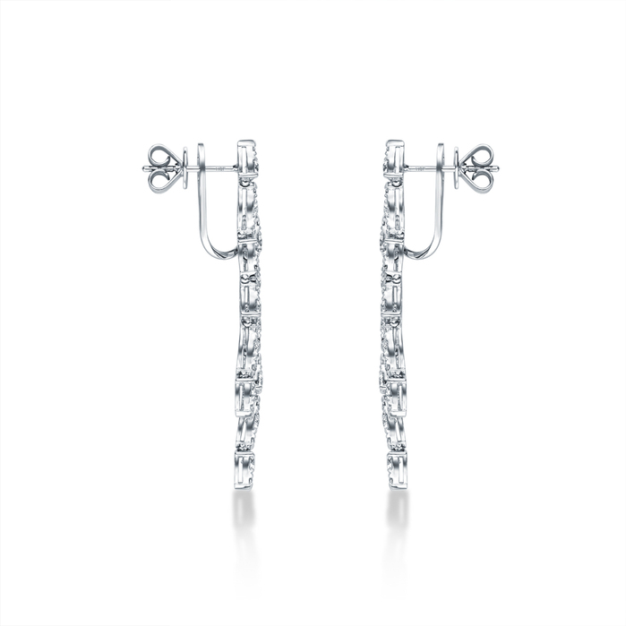 Aerial Double Dewdrop Stiletto Earrings