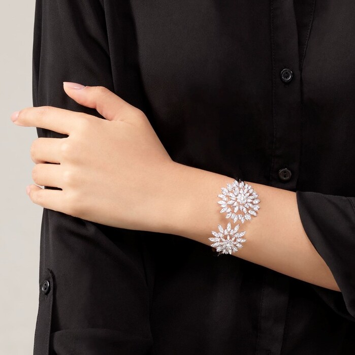 Aerial Double Sunburst Bangle