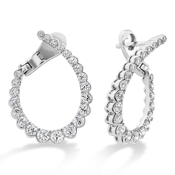 Aerial Regal Diamond Hoops Medium