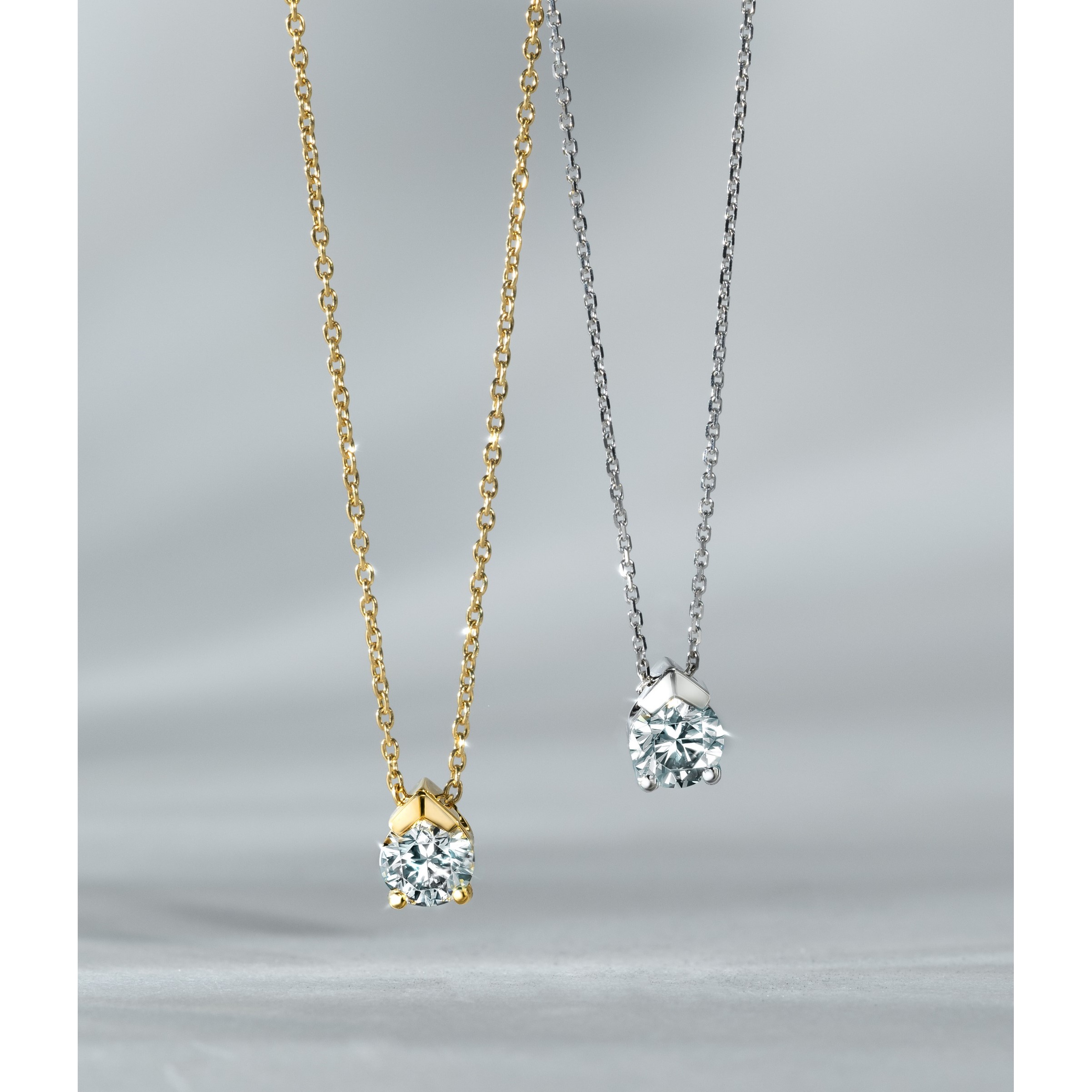 Aerial Single Diamond Pendant