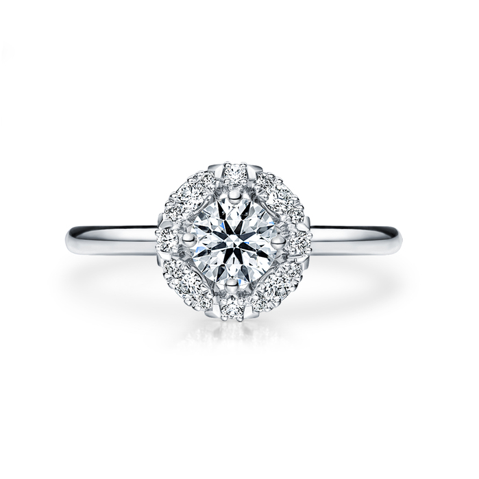 Aerial Marquise Halo Diamond Engagement Ring