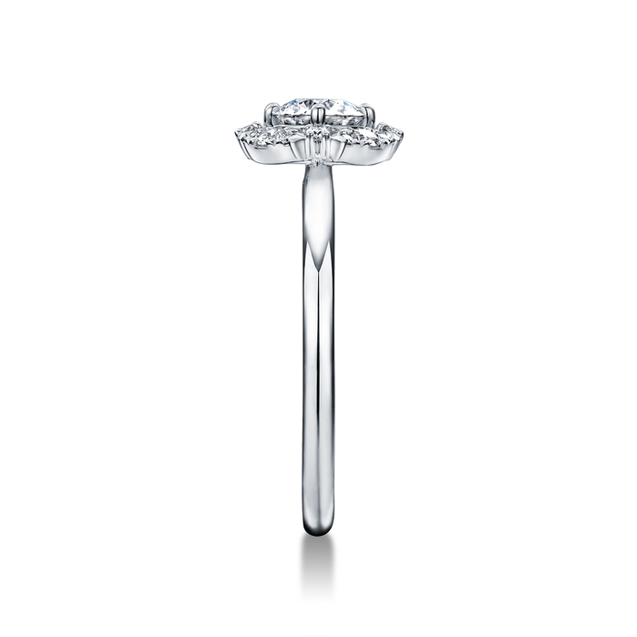 Aerial Marquise Halo Diamond Engagement Ring