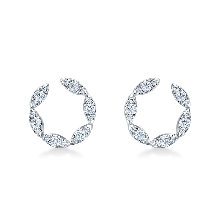 Aerial Marquise Wrap Earrings Large