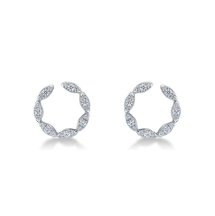 Aerial Marquise Wrap Earrings Small - Complete Piece