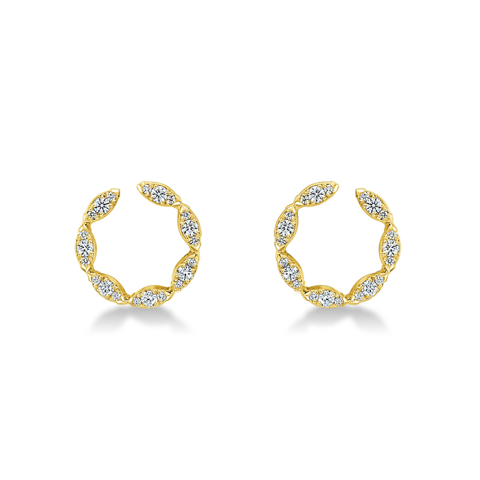 Aerial Marquise Wrap Earrings Small - Complete Piece