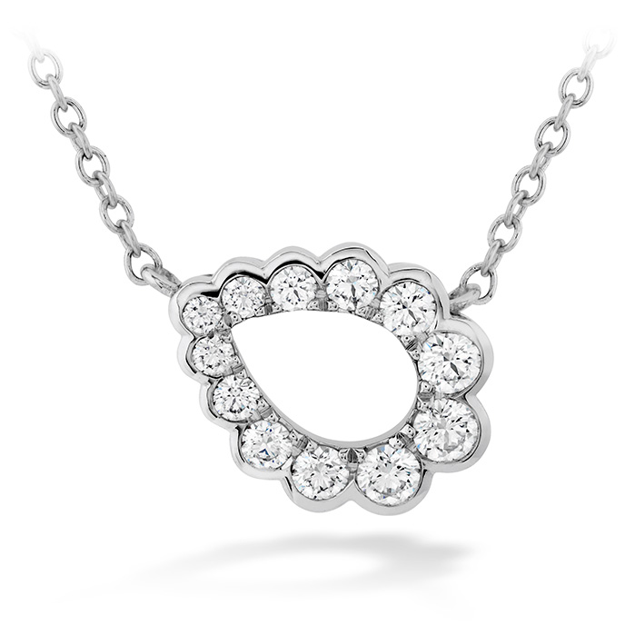 Aerial Regal Scroll Teardrop Necklace