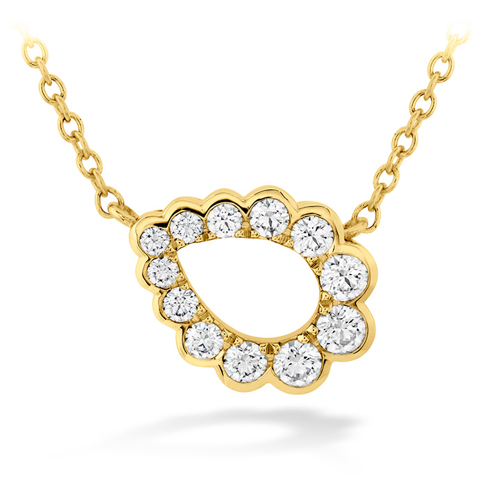 Aerial Regal Scroll Teardrop Necklace