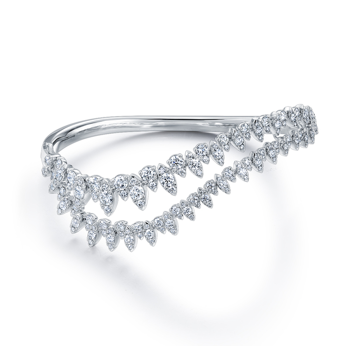 Aerial Twisted Dewdrop Bangle