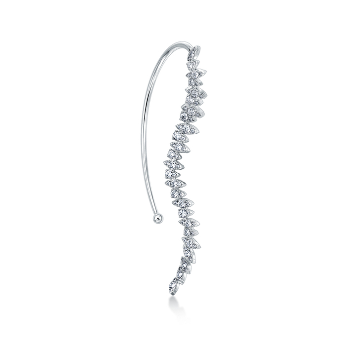 Aerial Twisted Dewdrop Ear Cuff Right