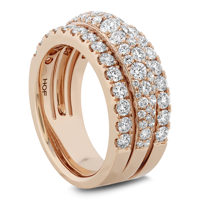 Grace Triple Row Small Domed Ring