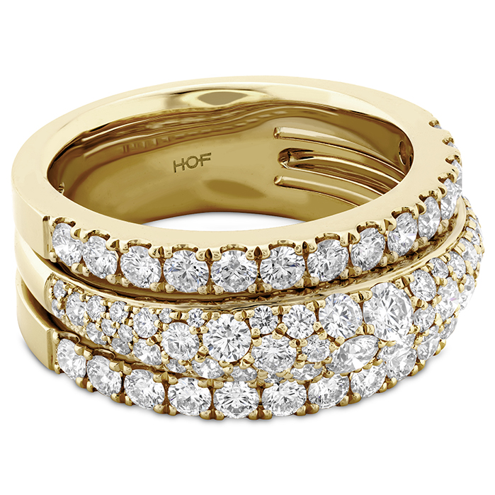 Grace Triple Row Small Domed Ring