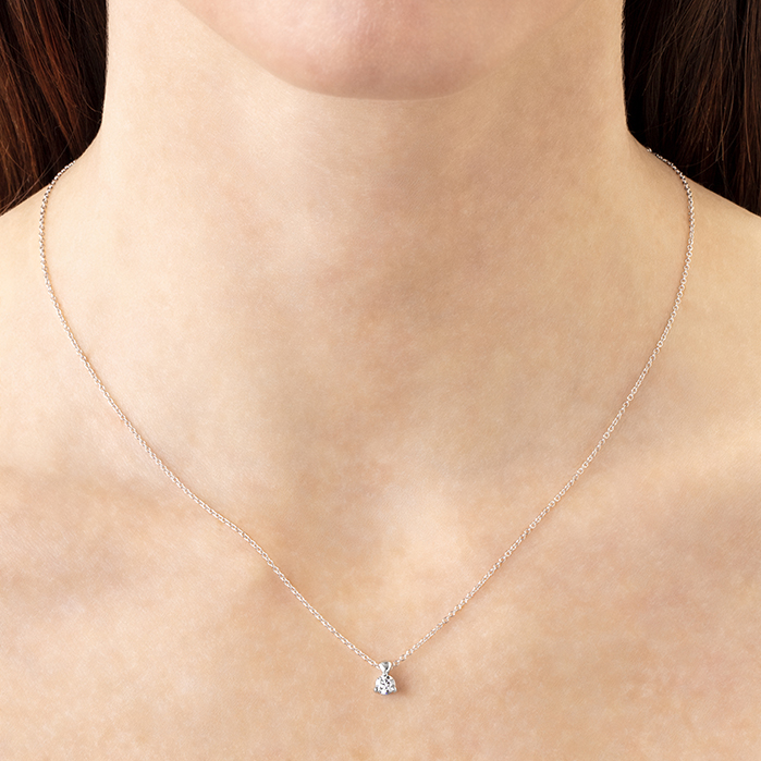 HOF Classic 3 Prong Solitaire Pendant