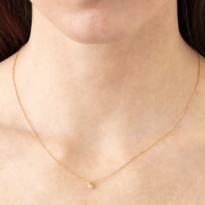 HOF Classic 3 Prong Solitaire Pendant