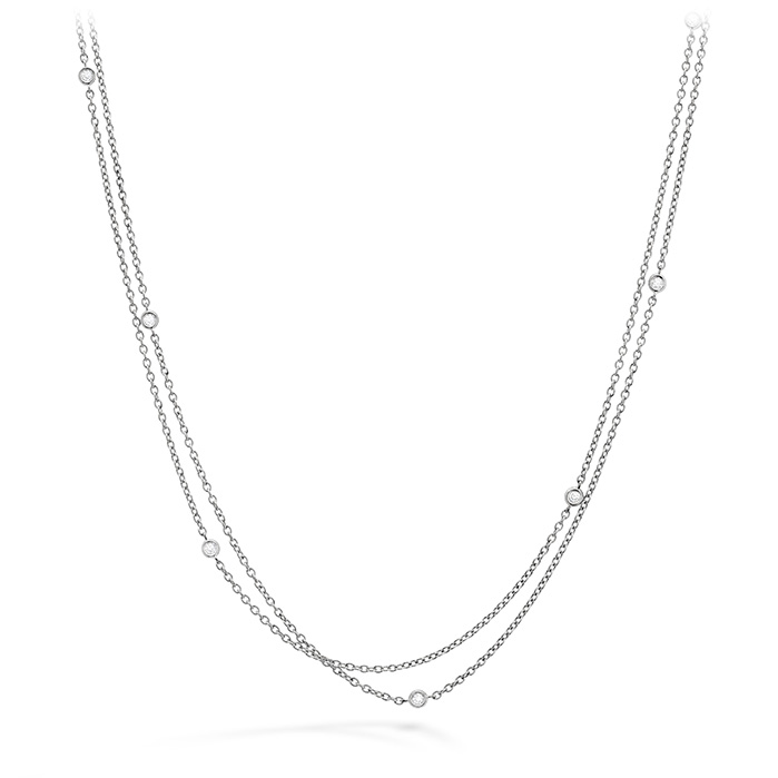 HOF Double Chain Bezel Necklace