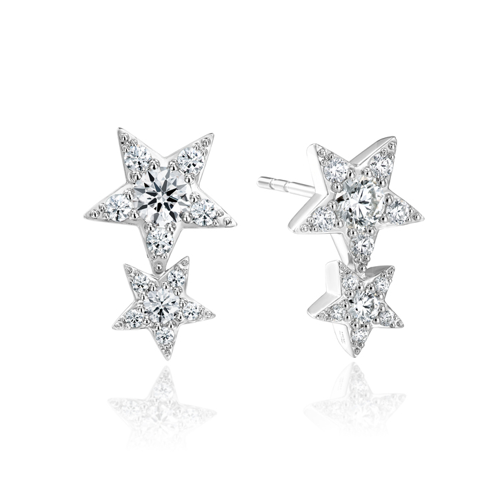 Illa Double Star Stud Earrings