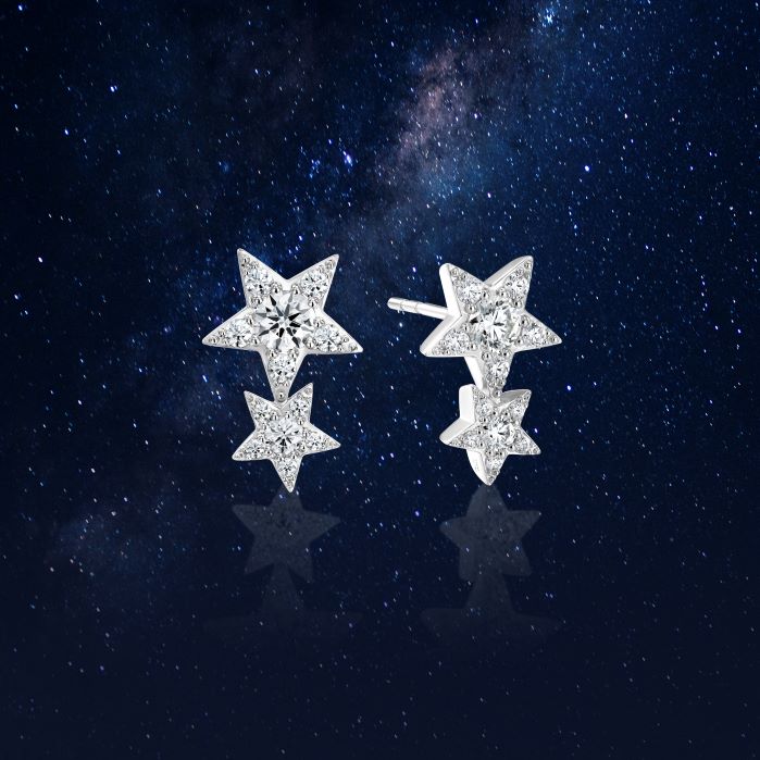 Illa Double Star Stud Earrings