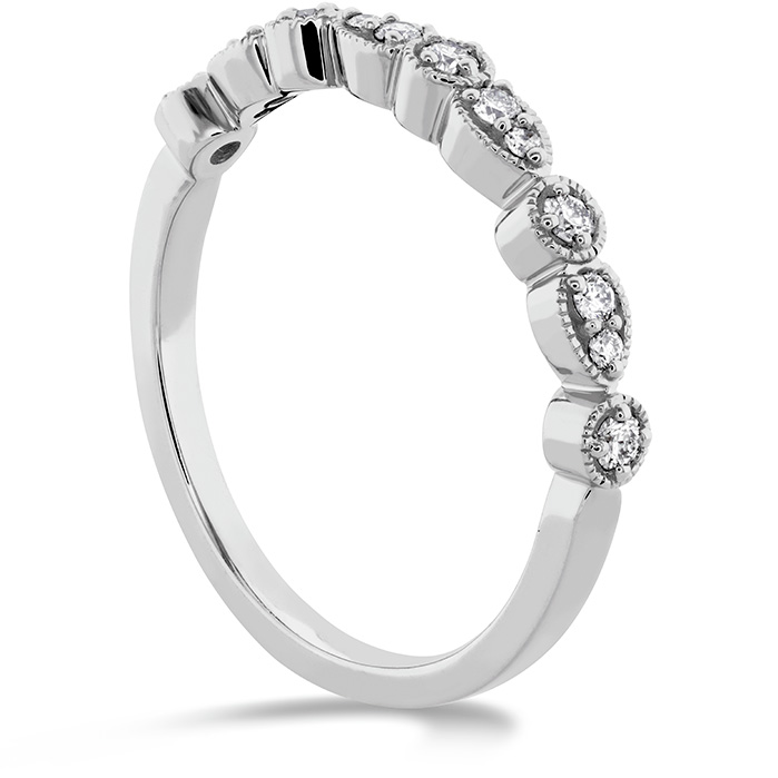 Isabelle Teardrop Milgrain Diamond Band