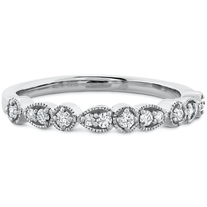 Isabelle Teardrop Milgrain Diamond Band
