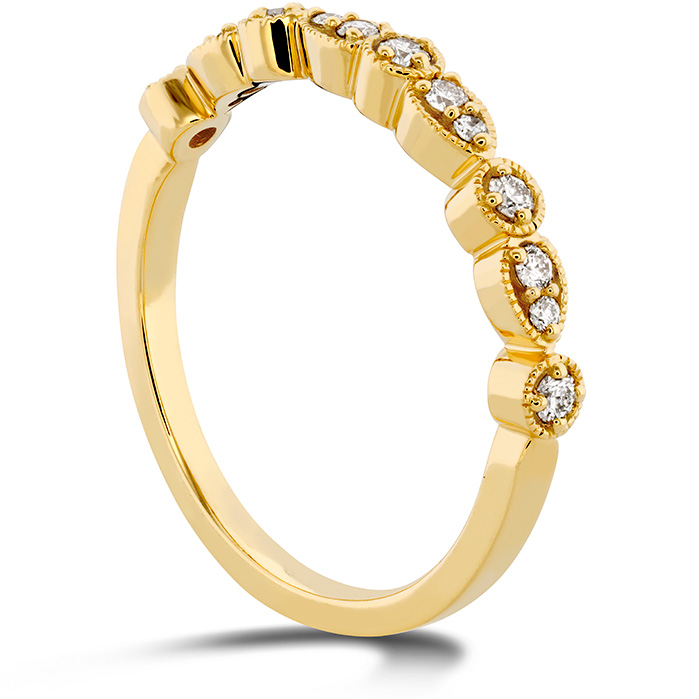 Isabelle Teardrop Milgrain Diamond Band