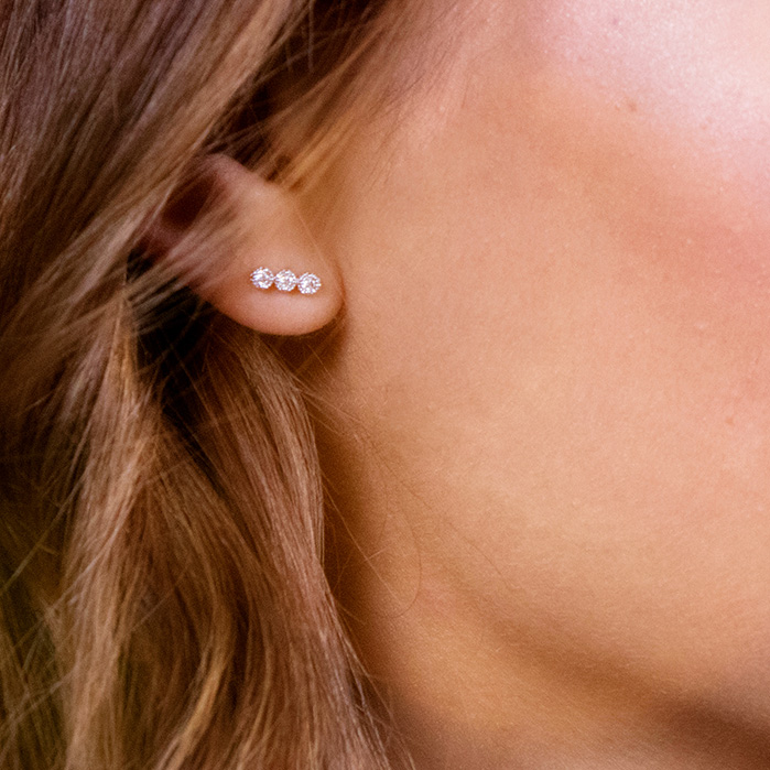 Liliana Milgrain Diamond Bar Earrings