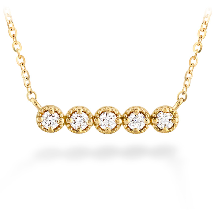 Liliana Milgrain Diamond Bar Necklace