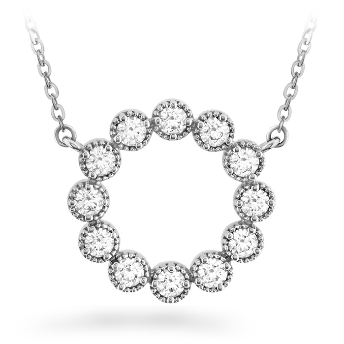Liliana Milgrain Diamond Circle Pendant