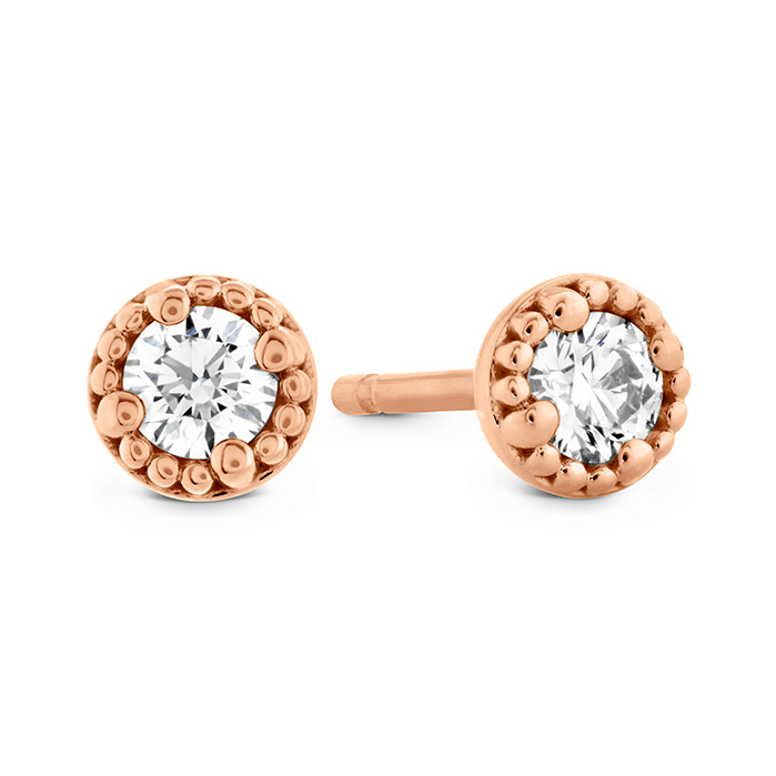 Liliana Milgrain Single Diamond Stud Earrings