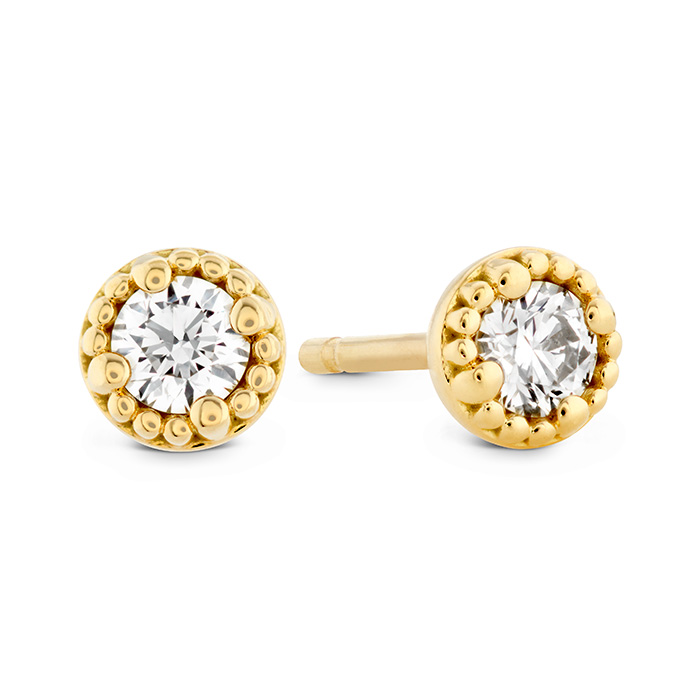 Liliana Milgrain Single Diamond Stud Earrings