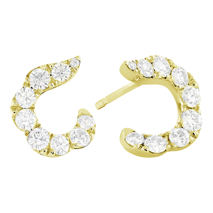 Lorelei Crescent Diamond Earrings