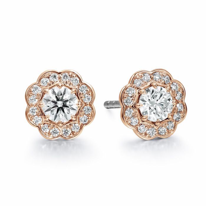 Lorelei Diamond Halo Stud Earrings