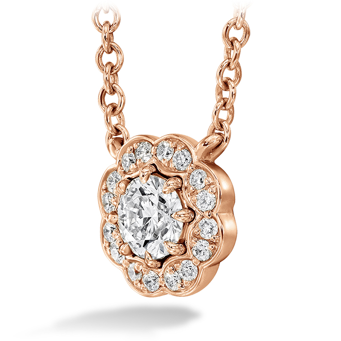 Lorelei Diamond Halo Pendant