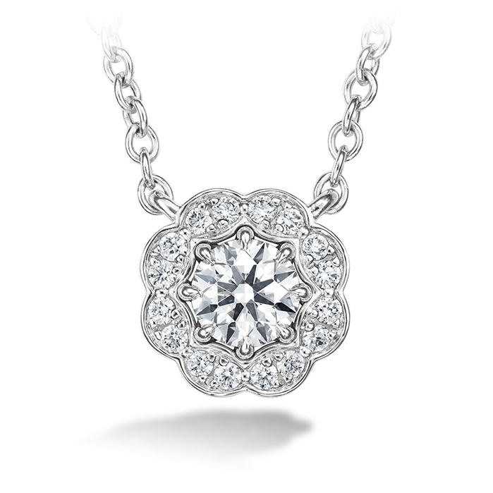 Lorelei Diamond Halo Pendant