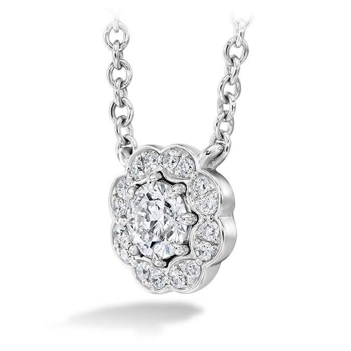 Lorelei Diamond Halo Pendant