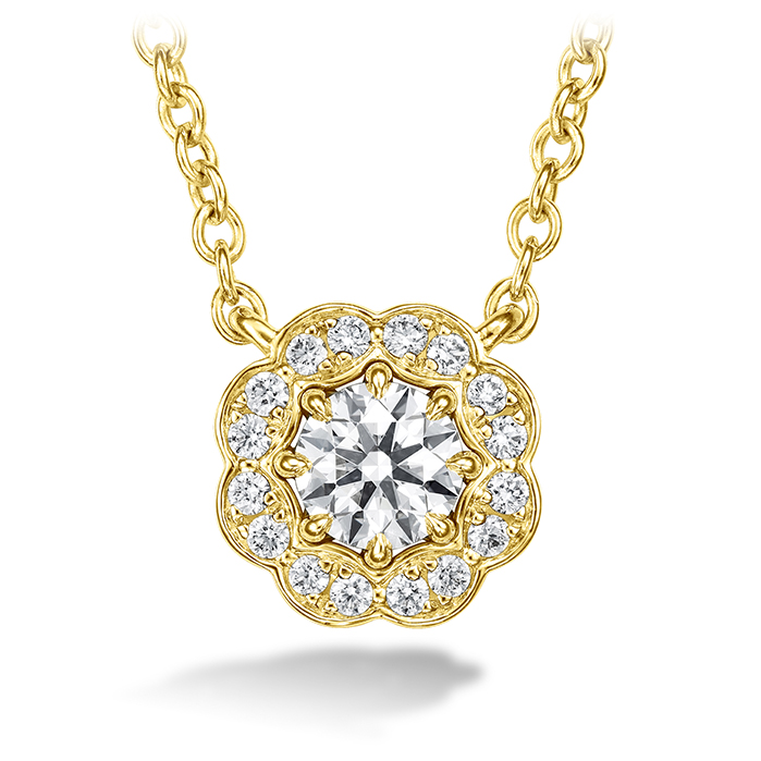Lorelei Diamond Halo Pendant
