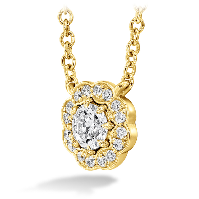 Lorelei Diamond Halo Pendant