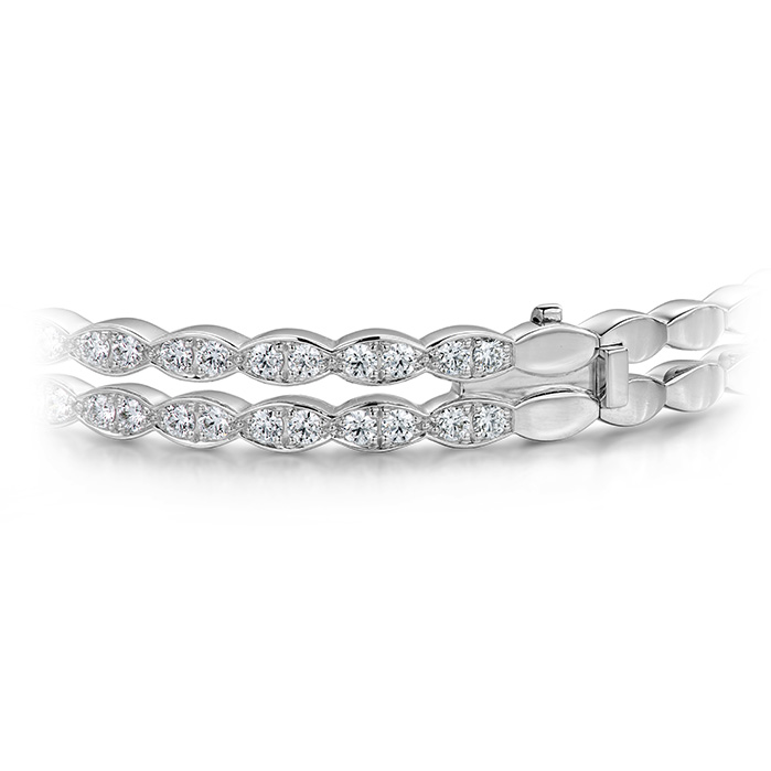 Lorelei Floral Dia Double Twist Bangle