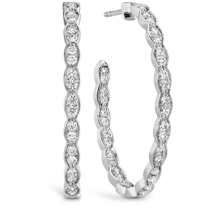 Lorelei Floral Oval Inside-Out Hoop Earrings