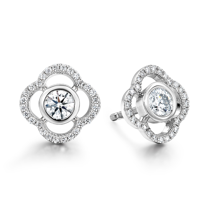 Signature Petal Bezel Earrings