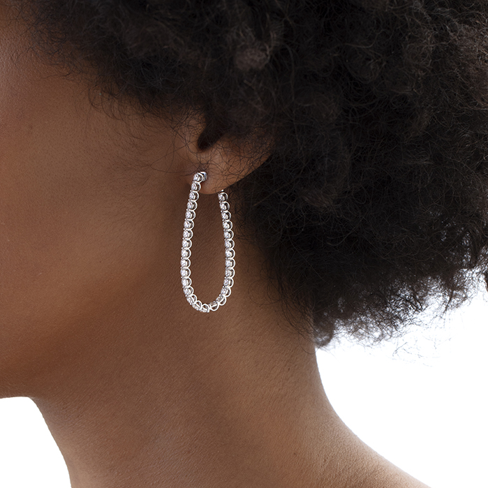 Signature Pear Hoop - Large