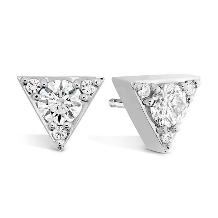 Triplicity Triangle Stud Earrings