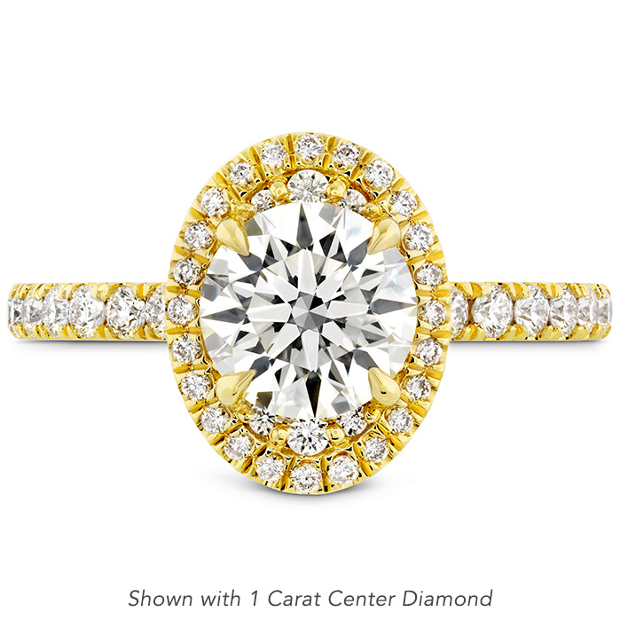 Juliette Oval Halo Diamond Engagement Ring