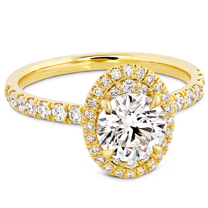 Juliette Oval Halo Diamond Engagement Ring