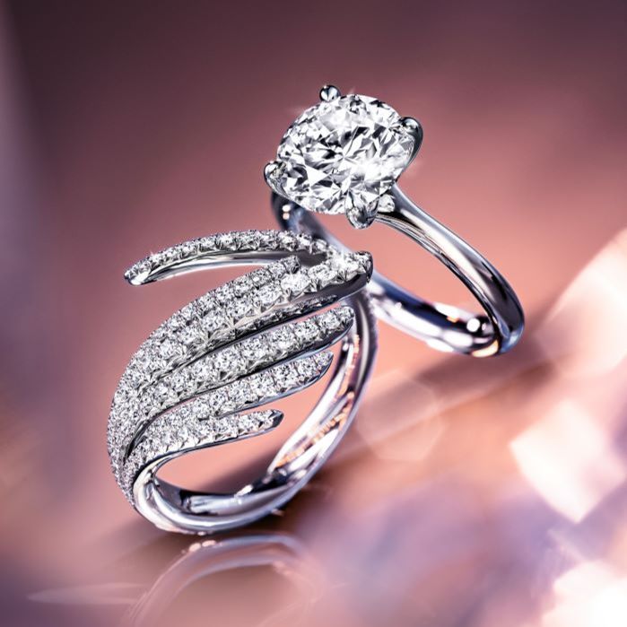 Vela Solitaire Ring with Diamond Gallery