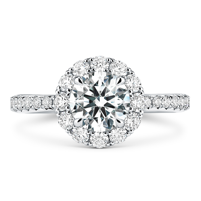 Vela Halo Ring with Diamond Band
