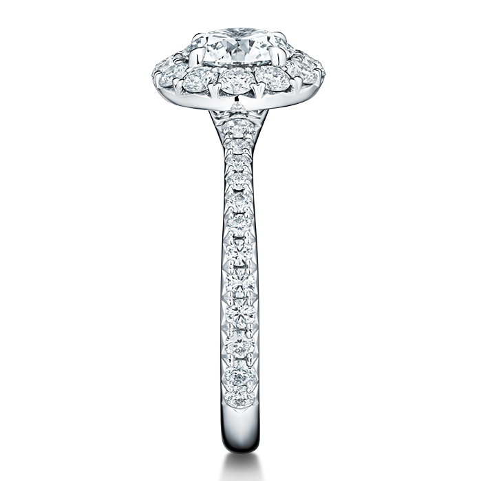 Vela Halo Ring with Diamond Band