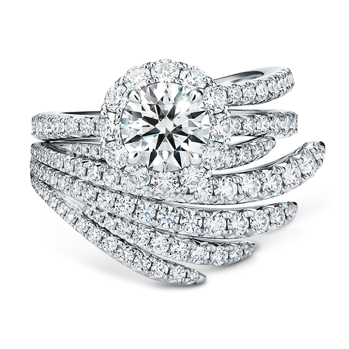 Vela Halo Ring with Diamond Band