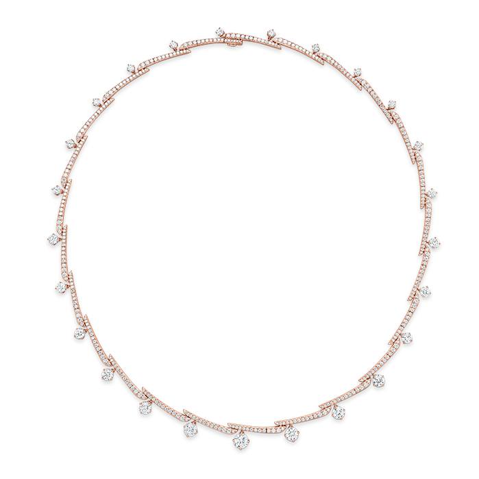 Vela Crossover Pavé Necklace